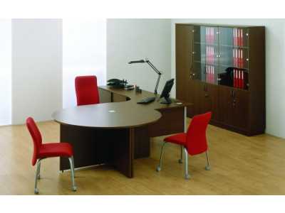 Opto - Panel Leg Crescent Desk with 270 Degree Meeting Point